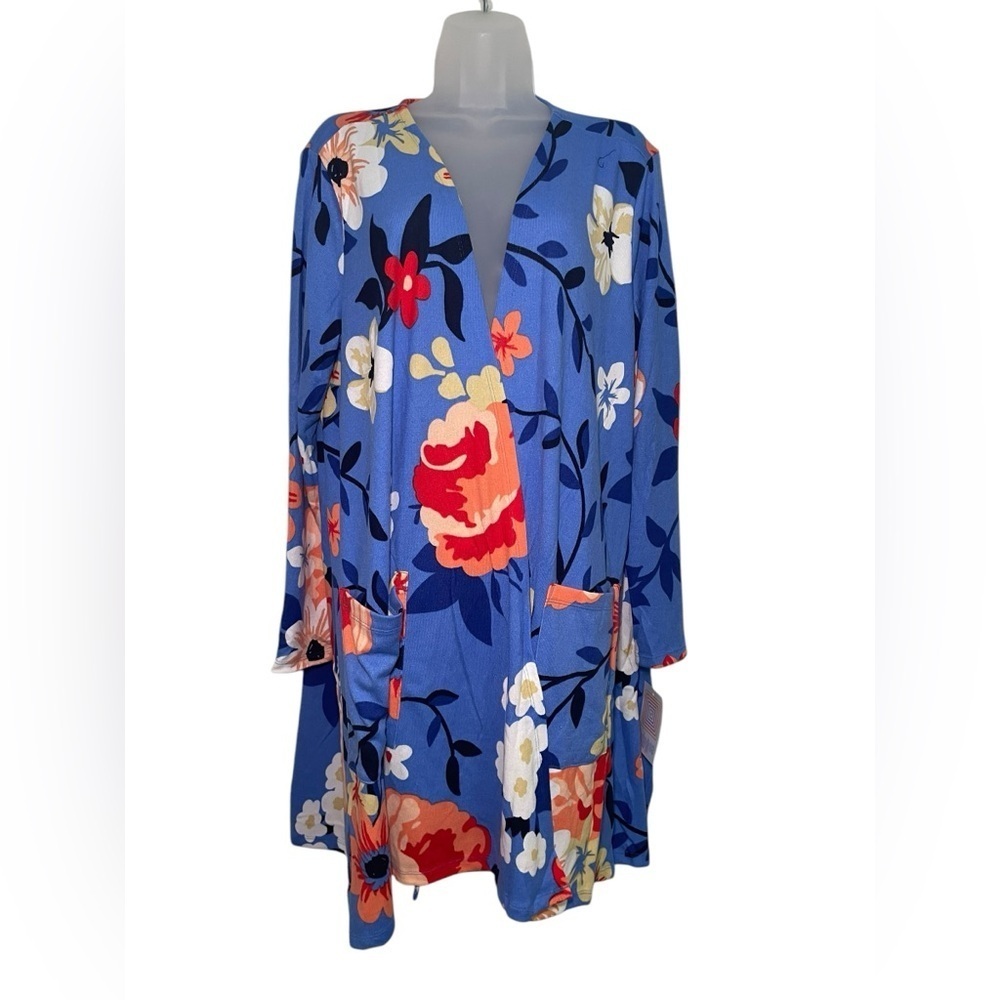 Lularoe New NWT Floral Caroline Open Cardigan Size XL